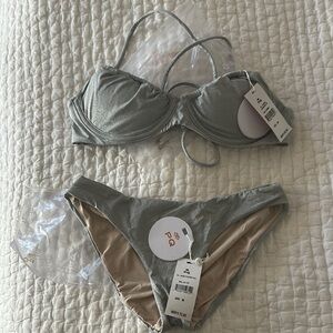 PQ Swim Silver Bikini Set